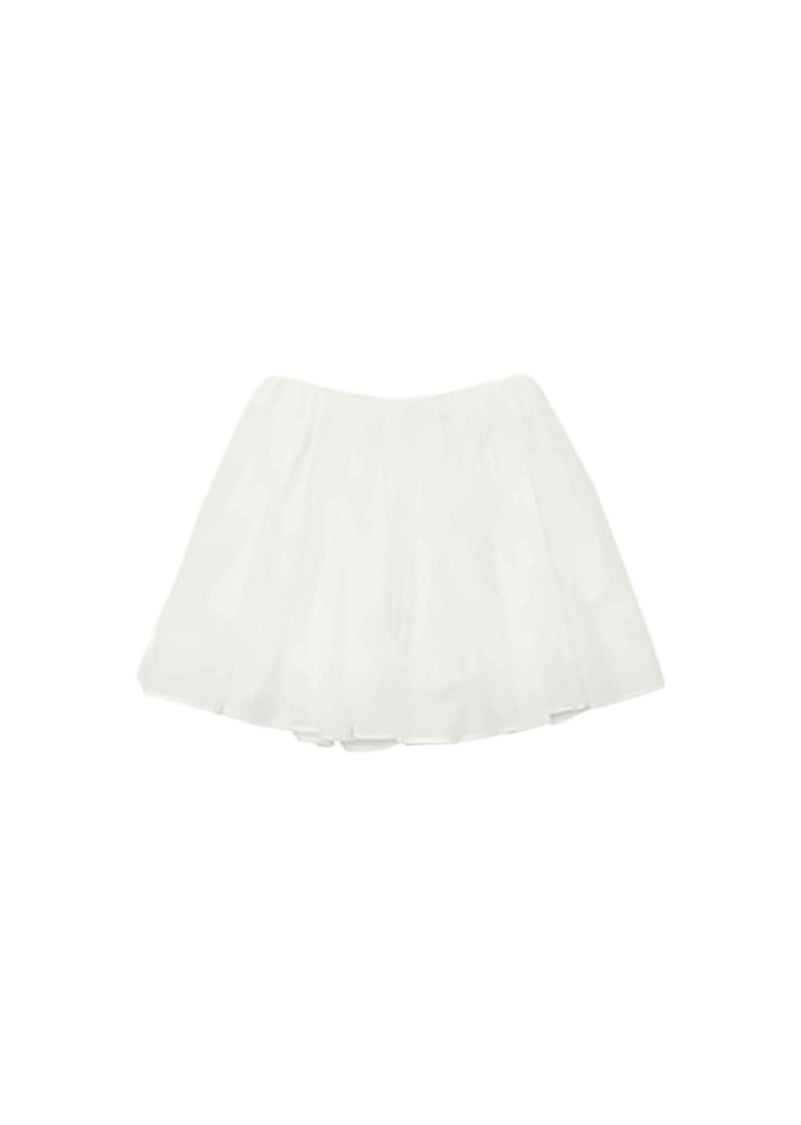 Amomento Gathered Waist Short Skirt With Flared Silhouette