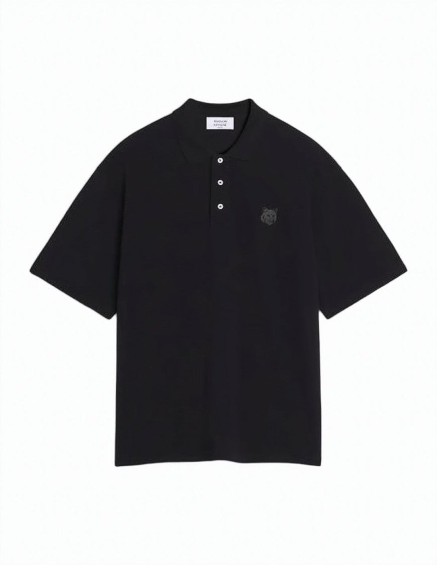 Maison Kitsuné Oversized Polo Shirt With Classic Collar And Embroidered Logo