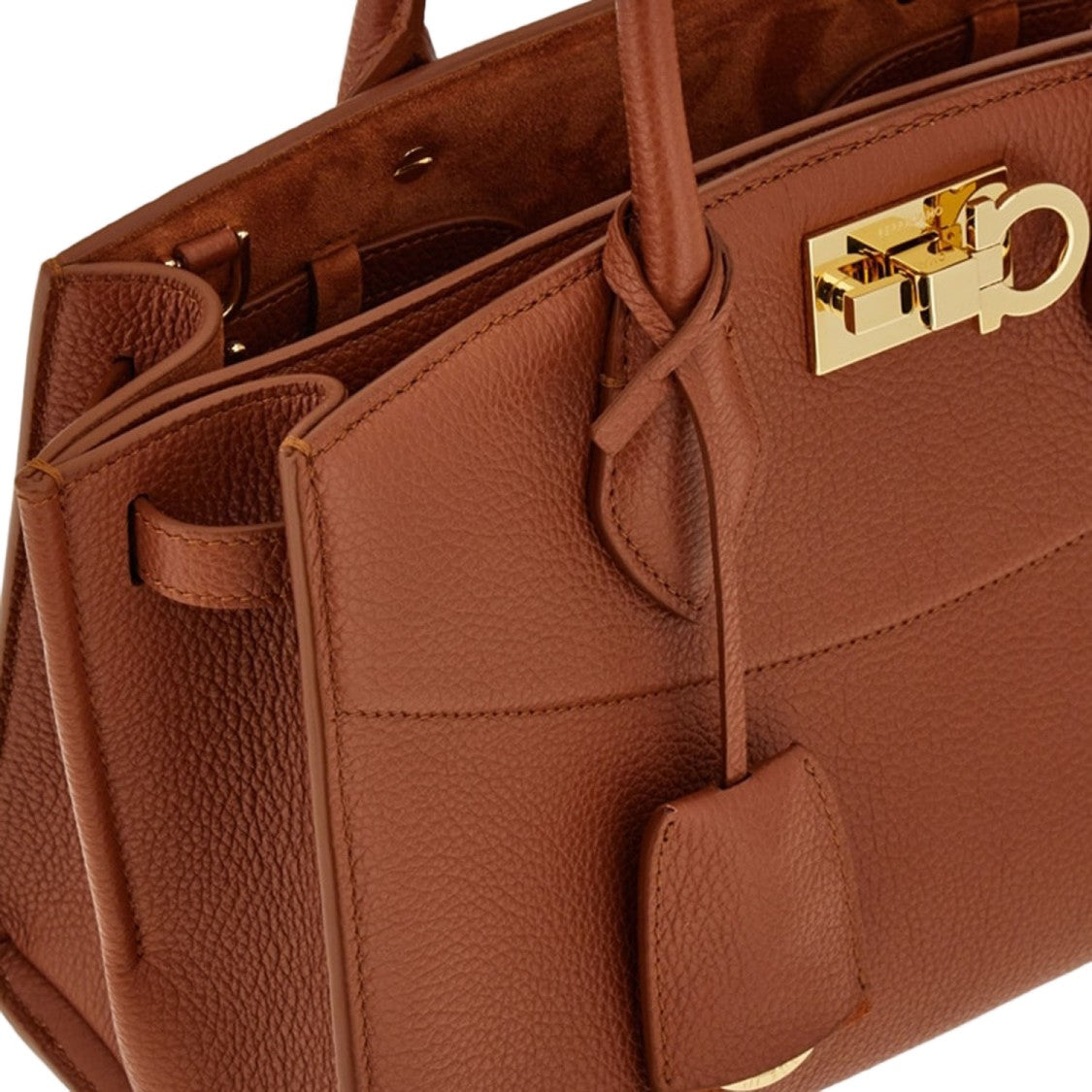 Salvatore Ferragamo Hammered Leather Handbag