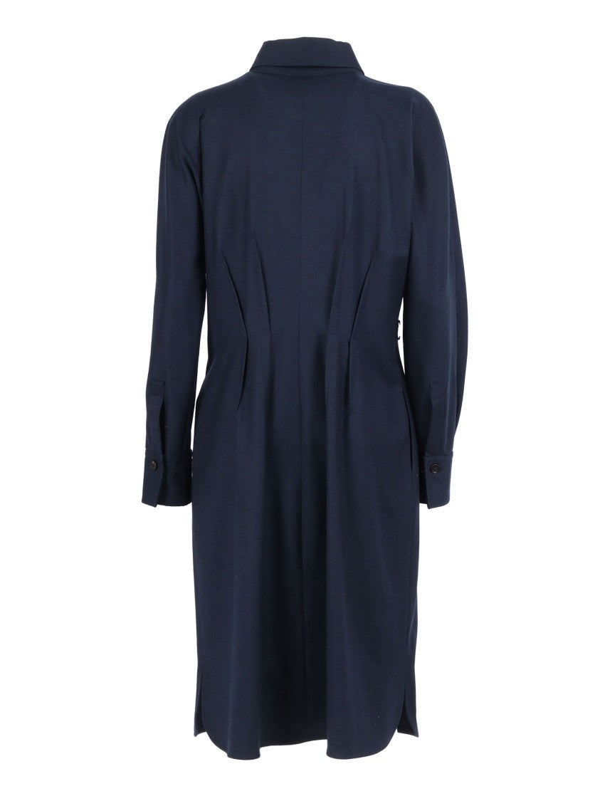 Antonelli Knee-Length Coat Dress With Classic Collar And Tailored Silhouette