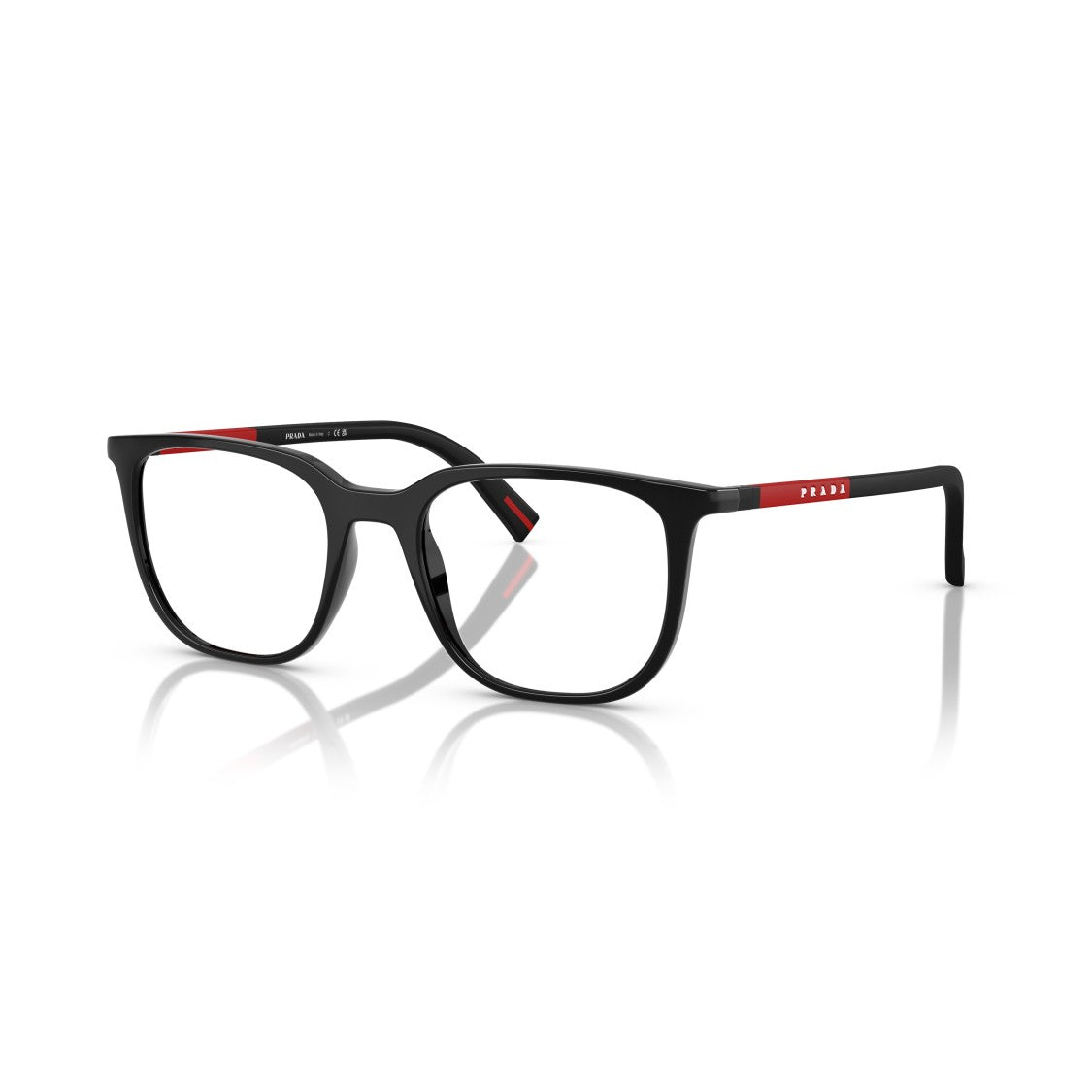Prada Linea Rossa 0Ps 04Rv Rectangular Black Frame Eyeglasses