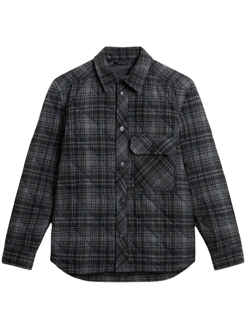Woolrich Checked Quilted Padded Shirt Jacket