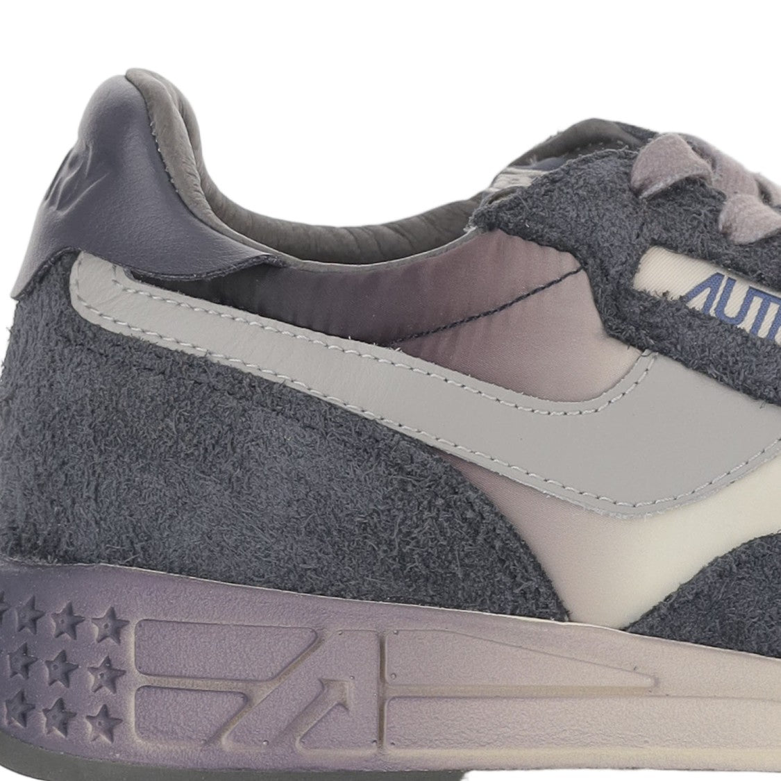 Autry Navy Leather Nylon Running Sneakers
