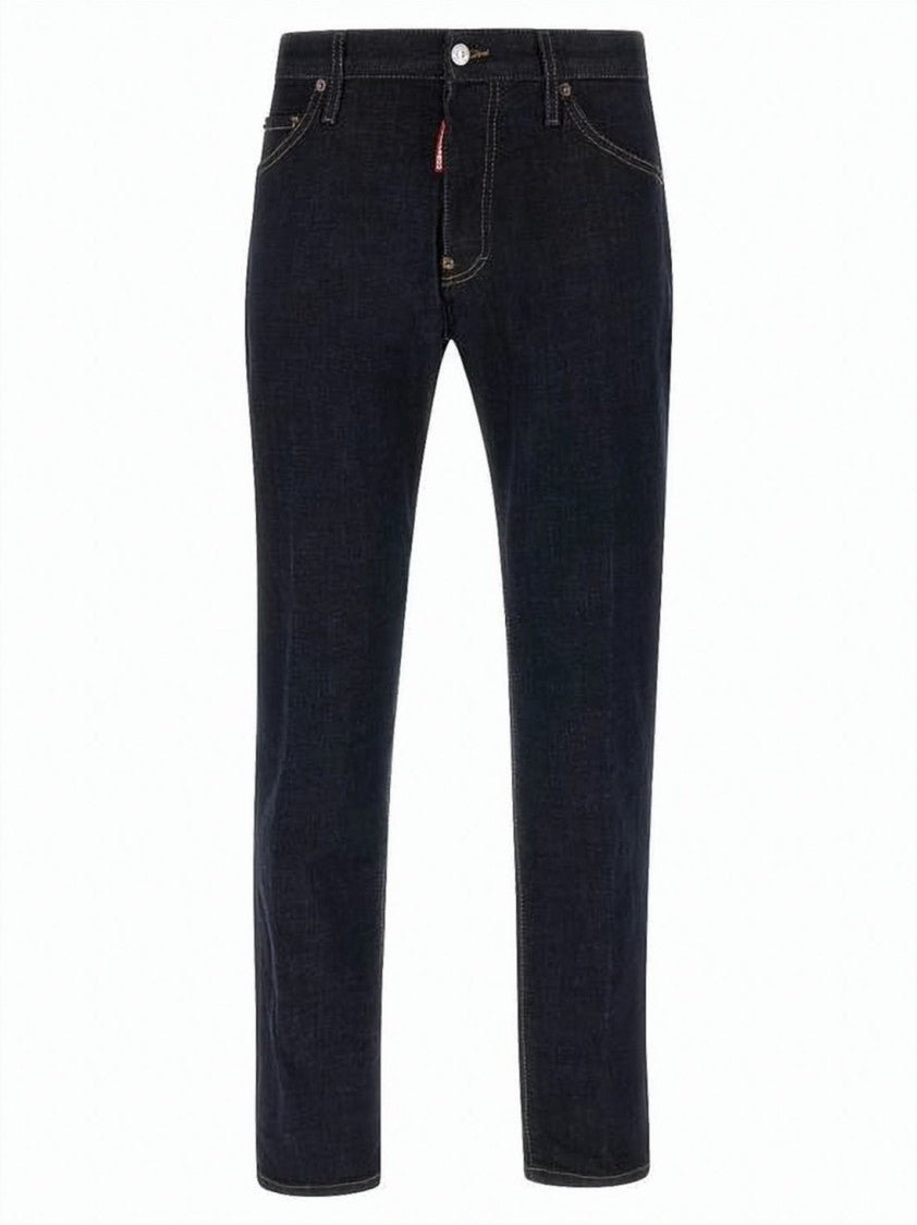 Dsquared2 Straight-Leg Denim Pants With Dark Indigo Wash
