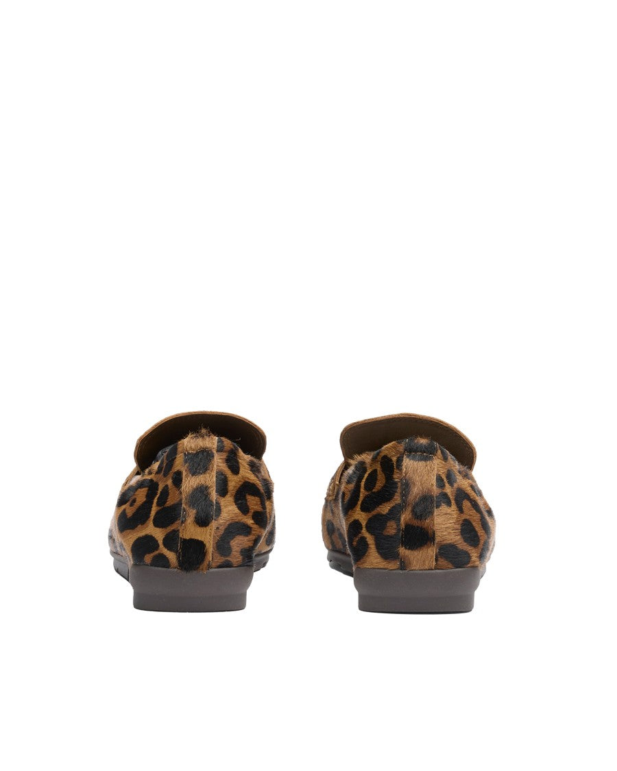 Ash Leopard Barkley Hair Calf Leather Loafers