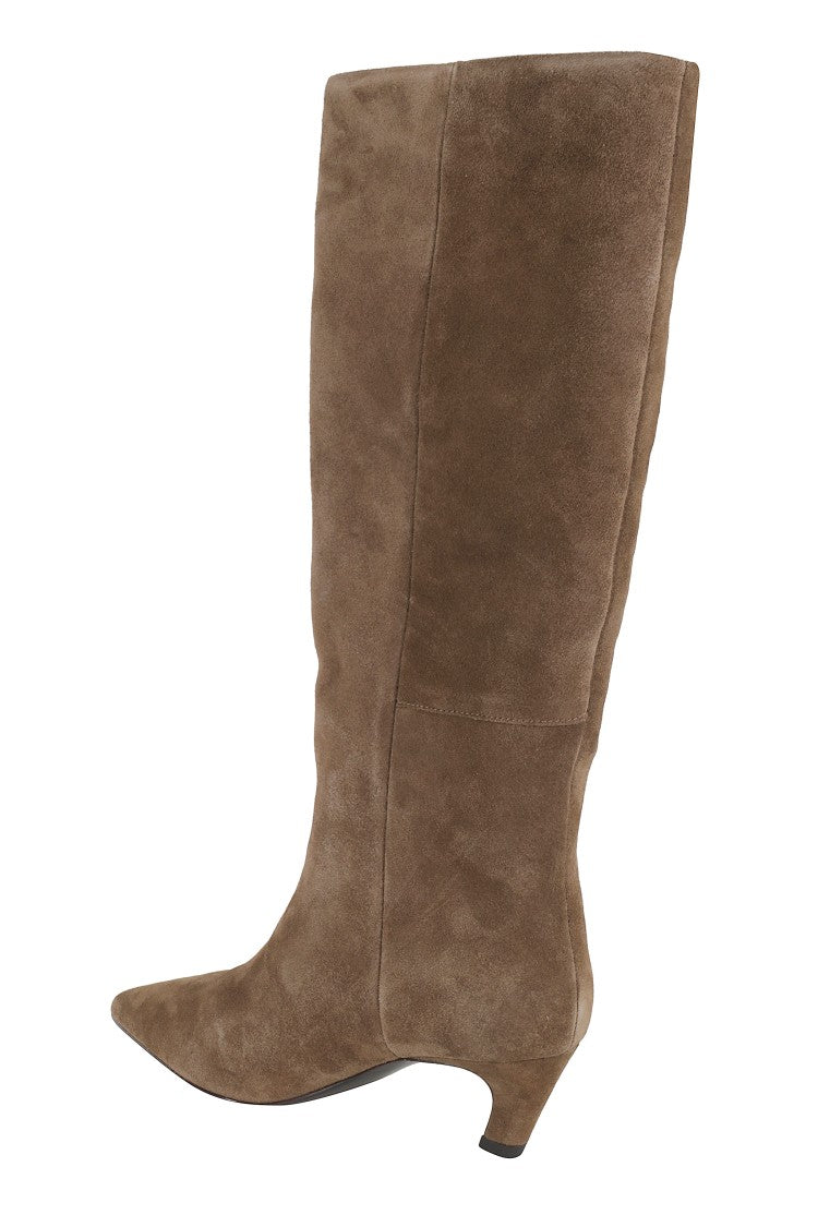 Ash Mid-Calf Pointed Toe Suede Boots