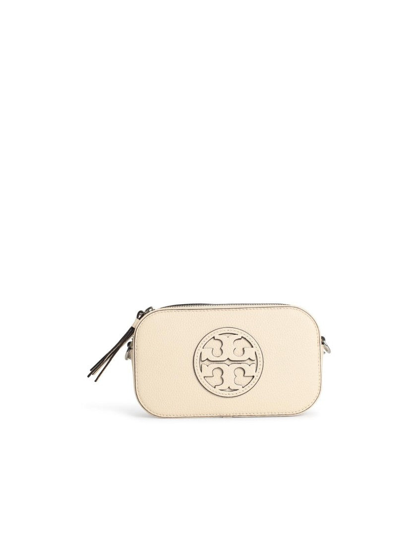 Tory Burch 'Miller' Ivory Leather Mini Crossbody Bag