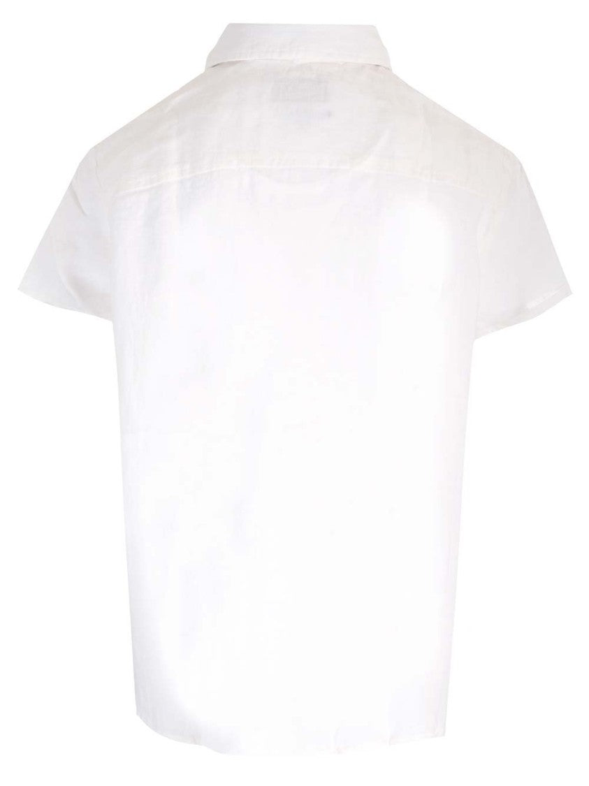A.P.C. Linen Short-Sleeved Shirt With Classic Collar