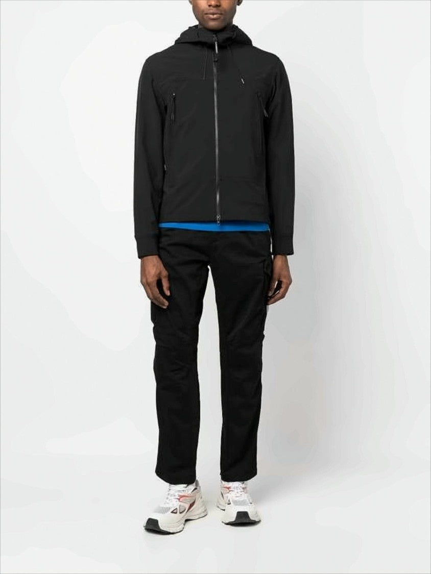 C.P. Company Front Zip Black Jacket With Adjustable Hood