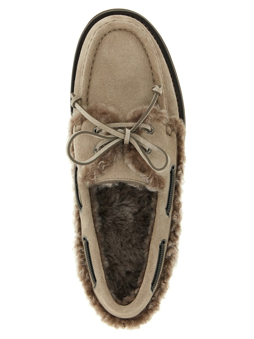 Brunello Cucinelli Precious Insert' Boat Shoe