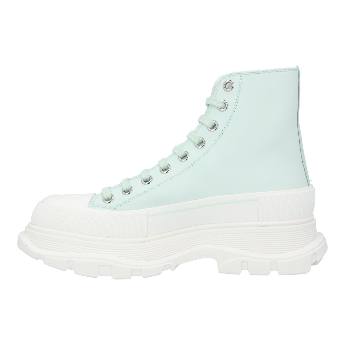 Alexander Mcqueen Tread Slick Boots 'Light Green Graffiti'