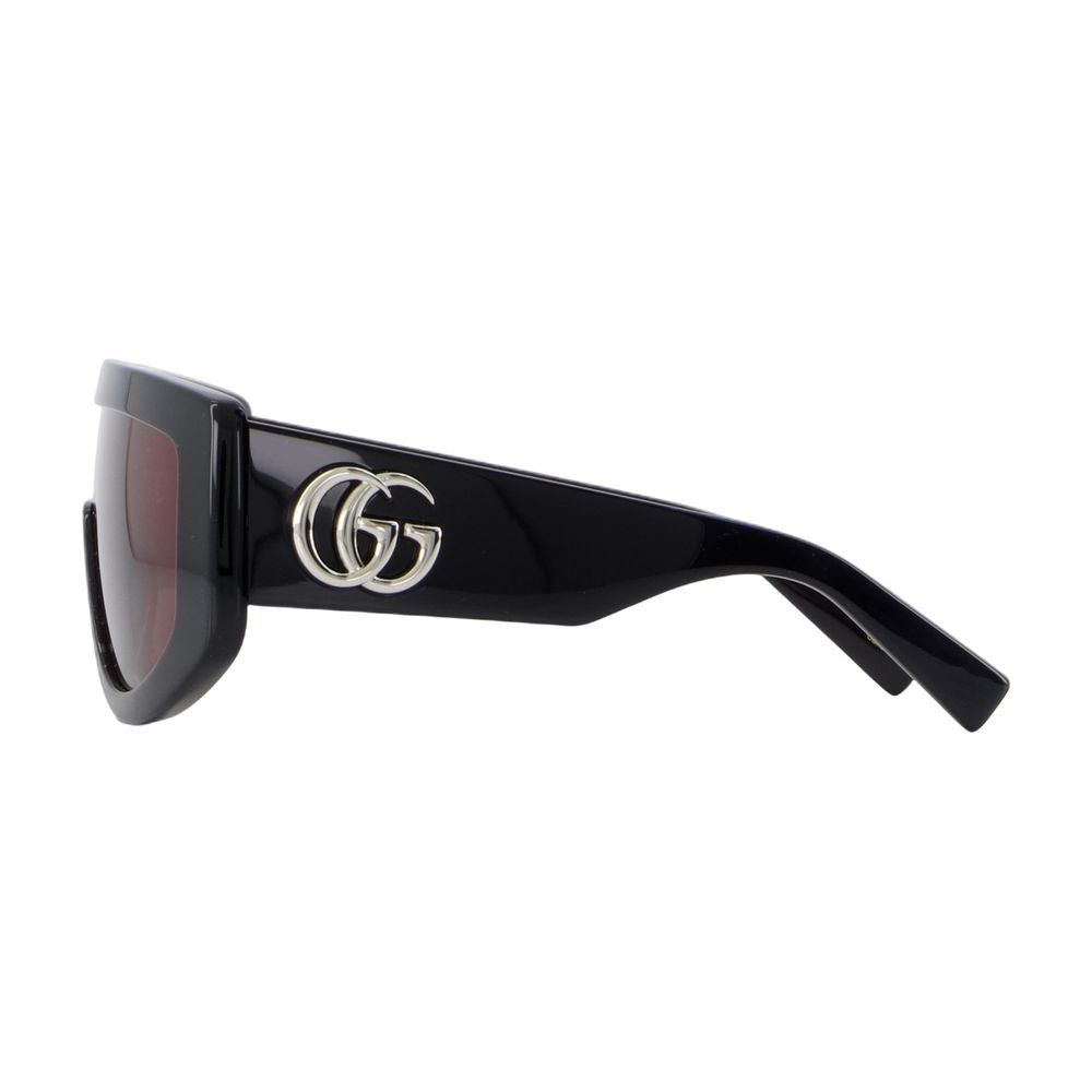 Gucci Oversized Rectangular Metal Sunglasses With Double-G Logo