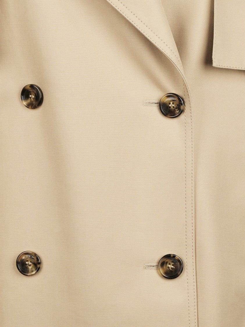 Max Mara Cape-Mantle Poncho Coat With Tortoiseshell Buttons