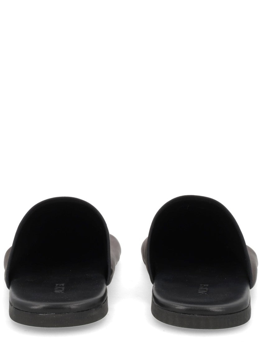 Alysi Neutrals Satin Rounded Toe Mules