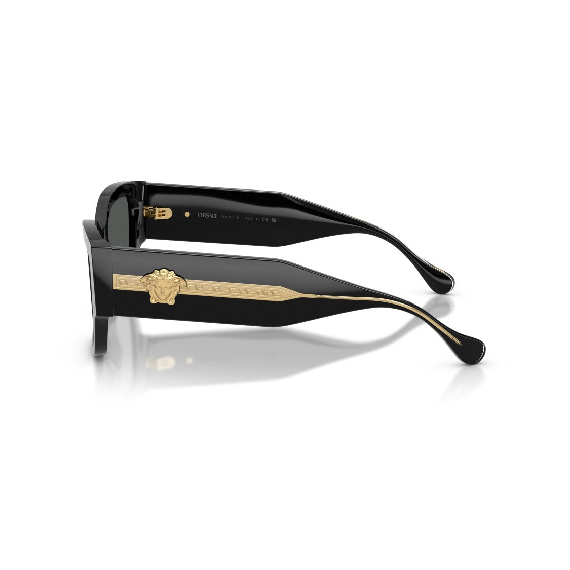 Versace Oversized Square Frame Sunglasses With Gold-Tone Emblem