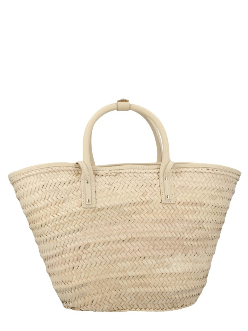 Jacquemus Soli Raffia Woven Tote Bag