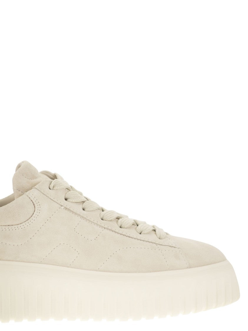 Hogan Suede H-Stripes Sneakers With Extra-Light Sole