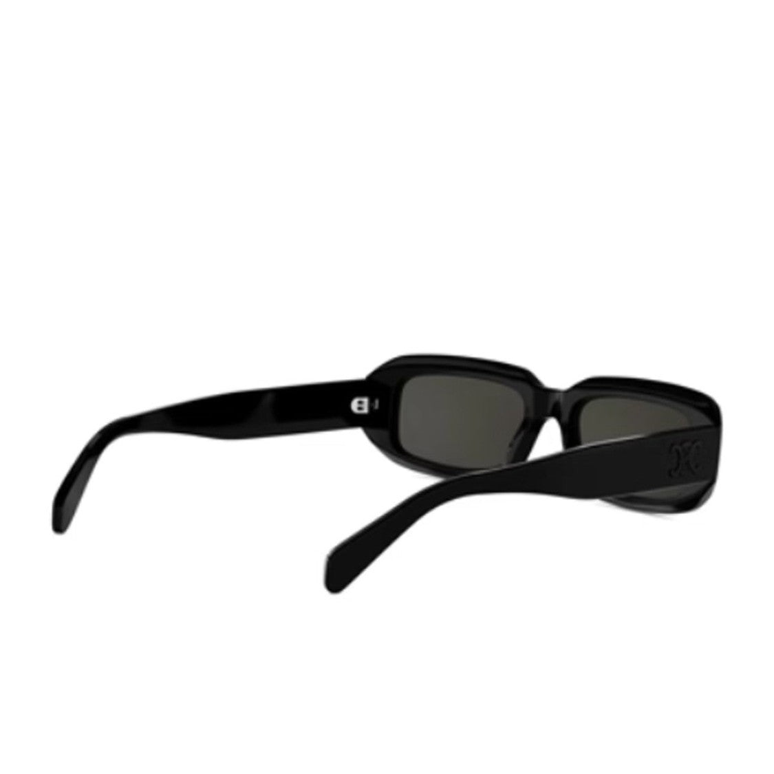 Celine Black Triomphe Acetate Rectangular Sunglasses