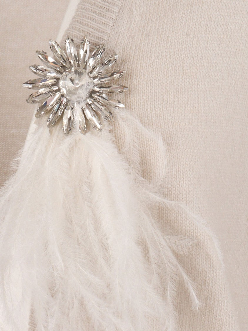 Shirt A Porter Knit Sweater With Deep V-Neck