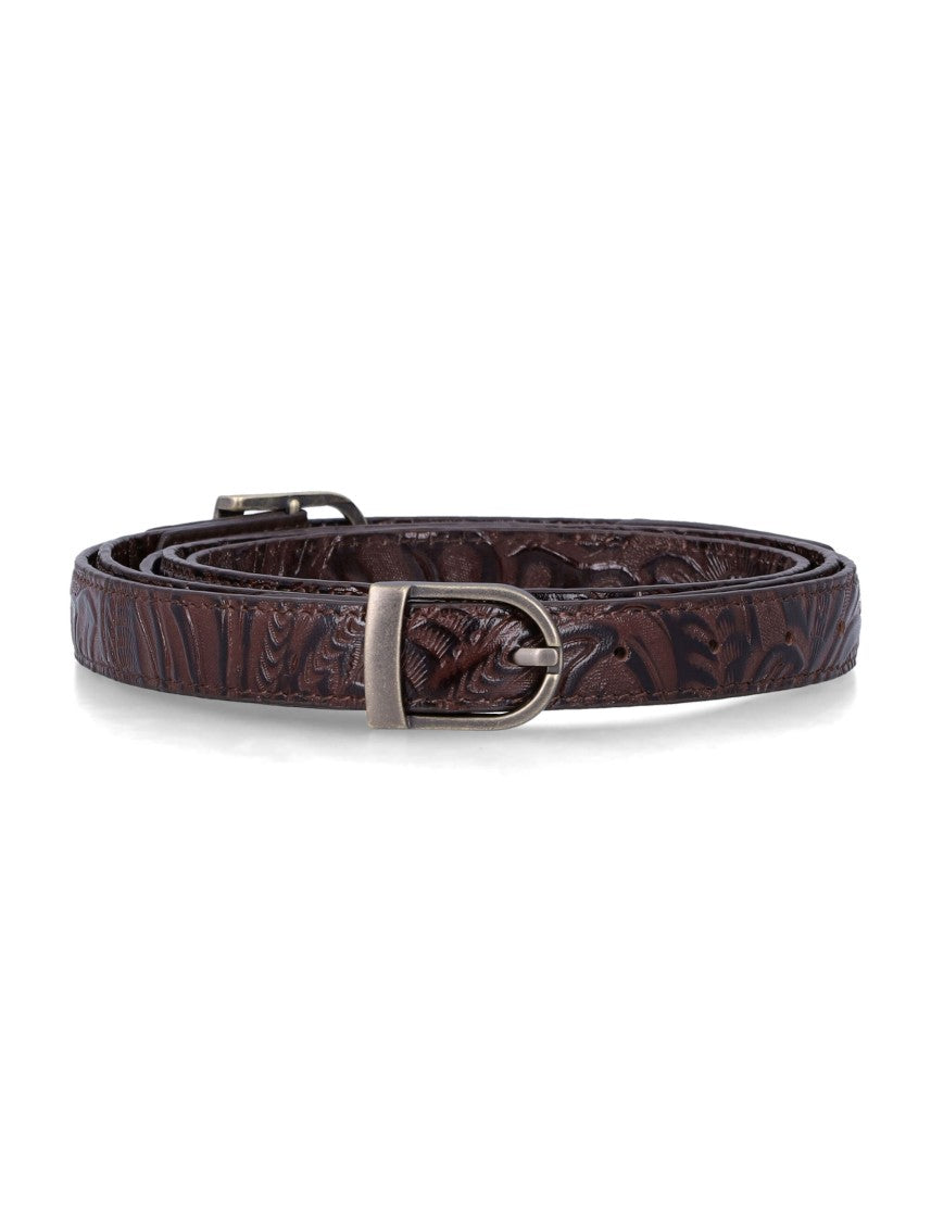 Low Classic Leather Two-Way Buckle Belt