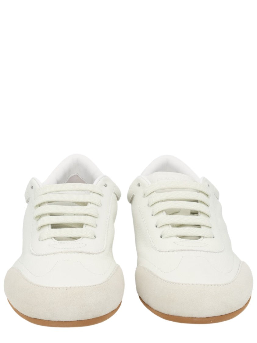 Dolce & Gabbana Ginnica Soft Minimalist White Leather Sneakers