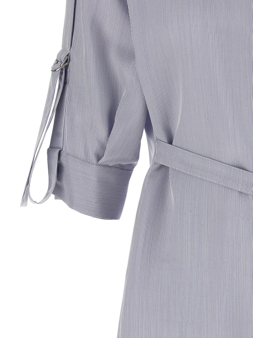 Giovanni Bedin Striped Silk Dress