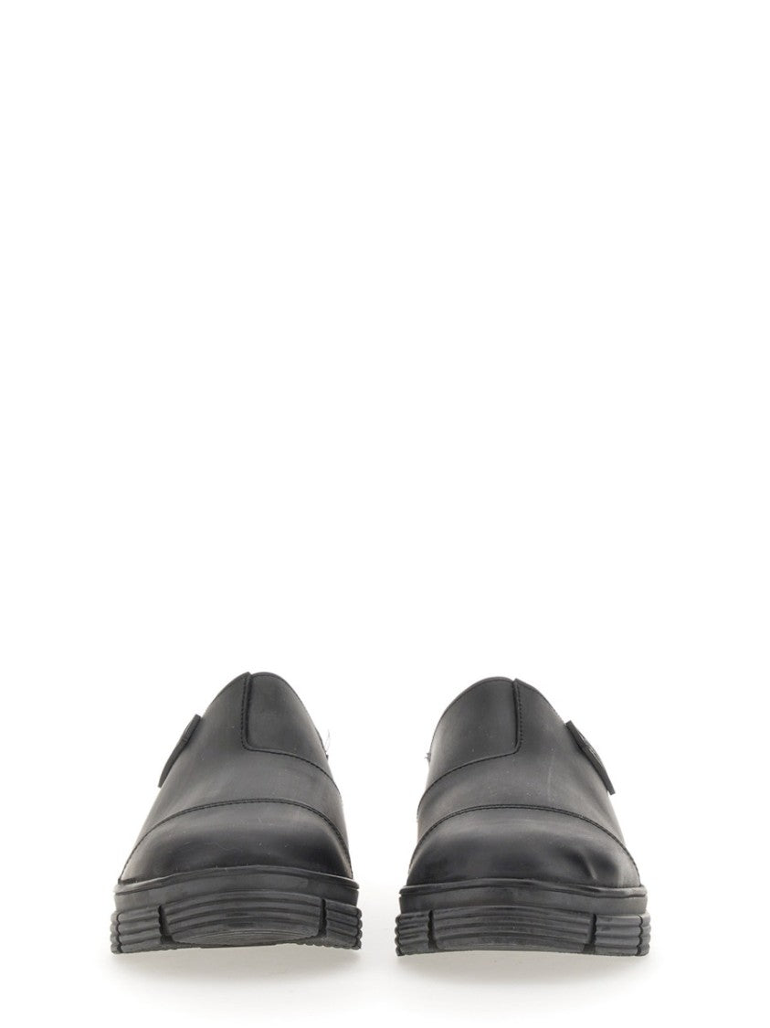 Ganni Chunky Sole Black Sabots With Minimalist Upper