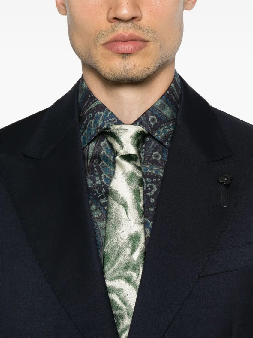 Lardini Tailored Black Virgin Wool Suit