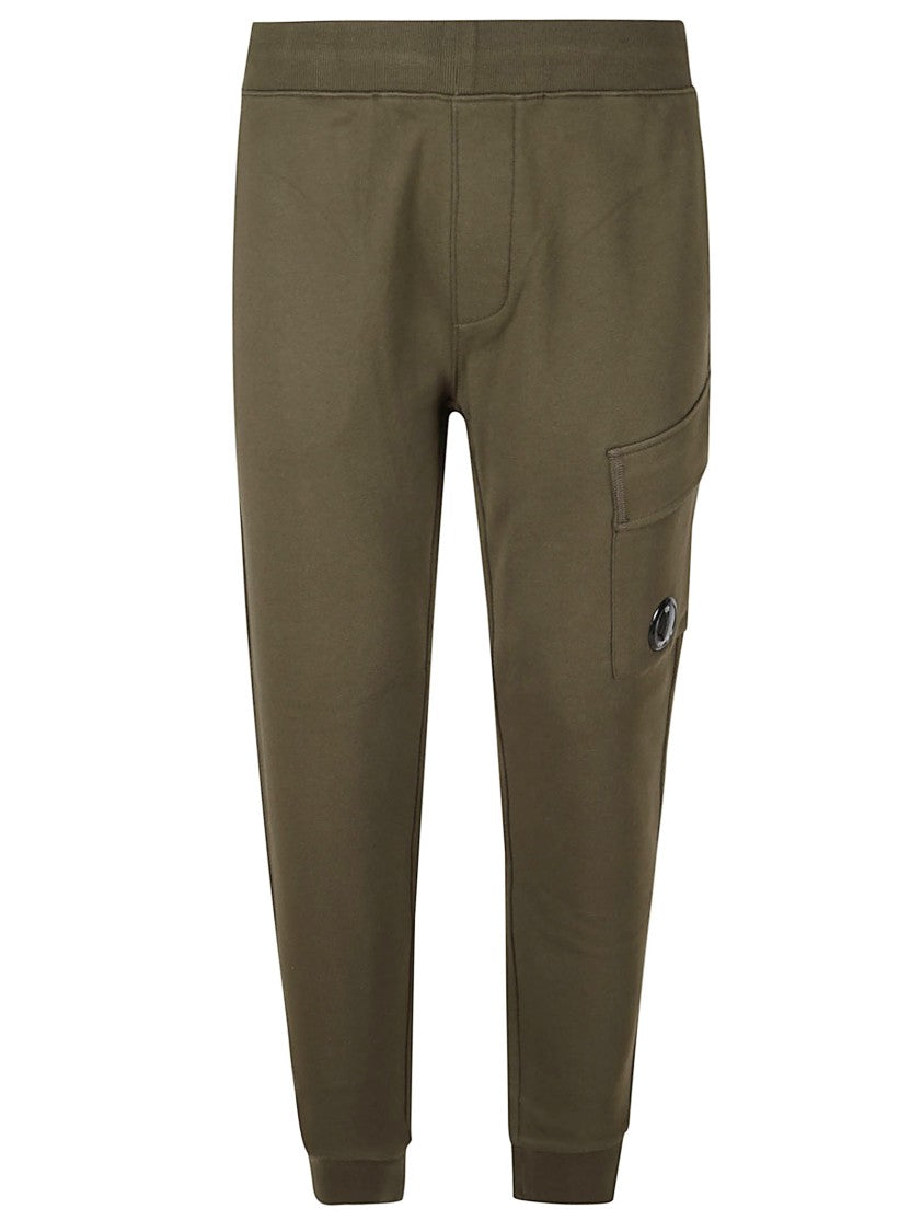 C.P. Company Tapered Olive Green Trousers With Cargo Pocket