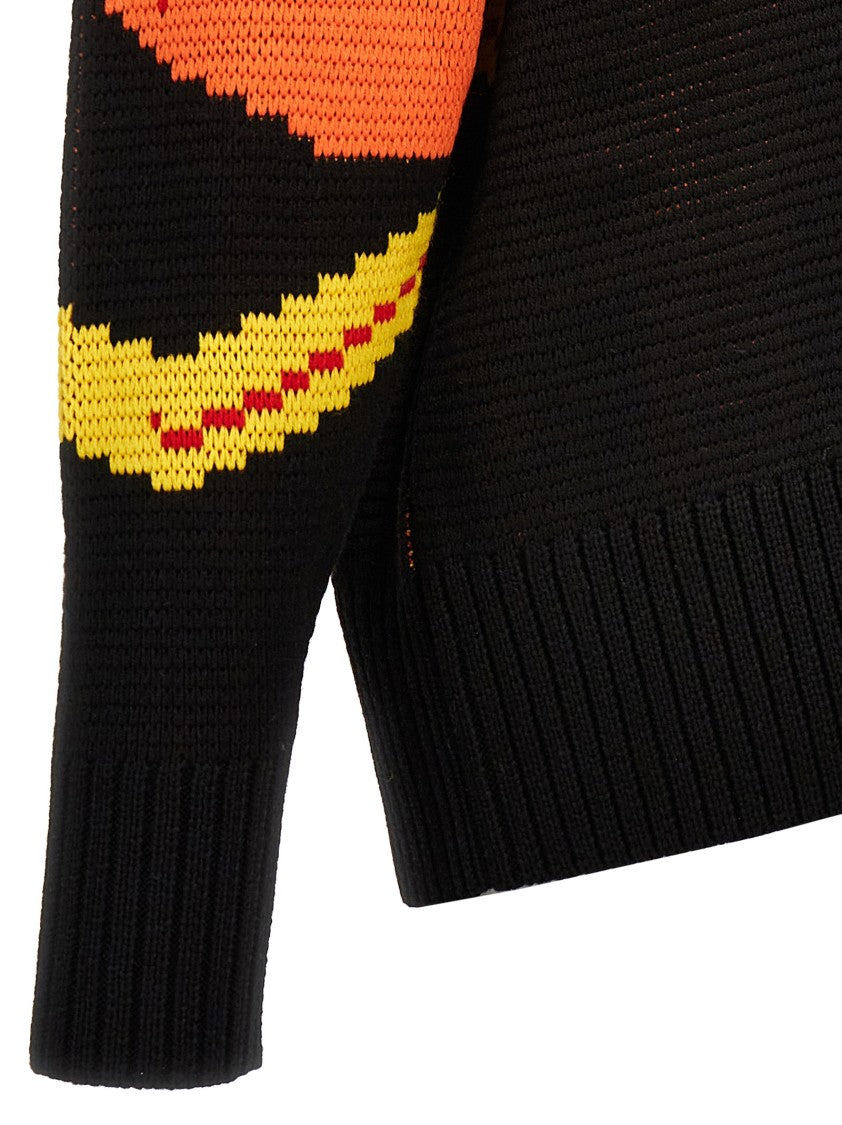 Bluemarble Jacquard Wool Sweater Featuring Bold Tiger Graphic