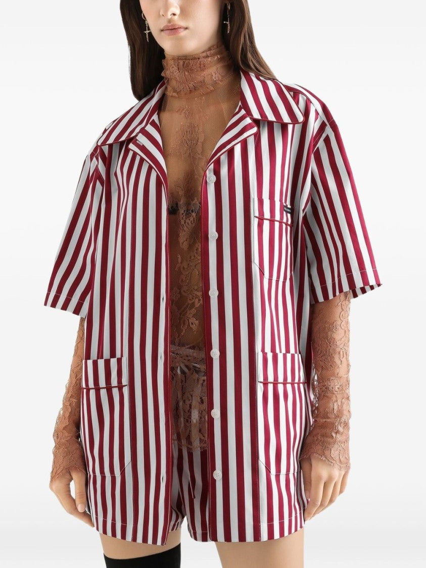 Dolce & Gabbana Striped Cotton Extra Oversized Shirt