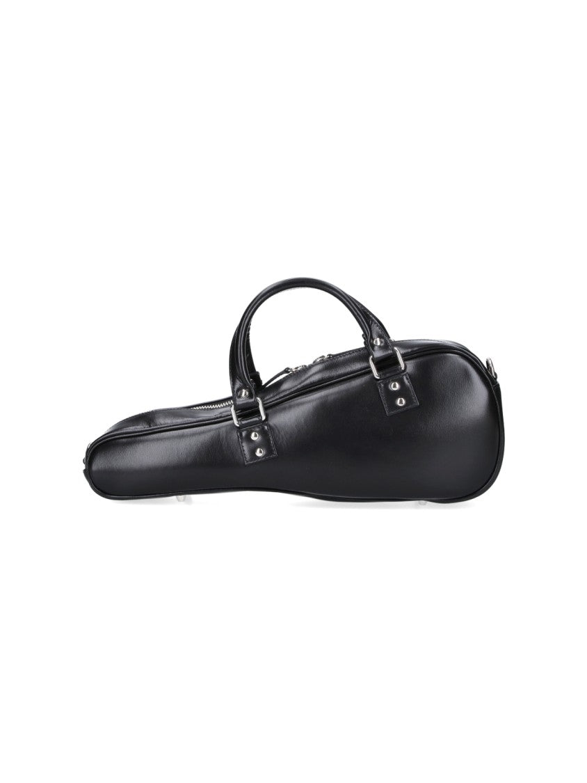 Vaquera Black Sleek Elongated Glossy Bag