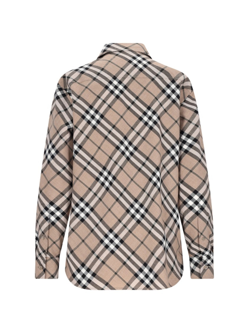 Burberry "Check" Shirt – Brown