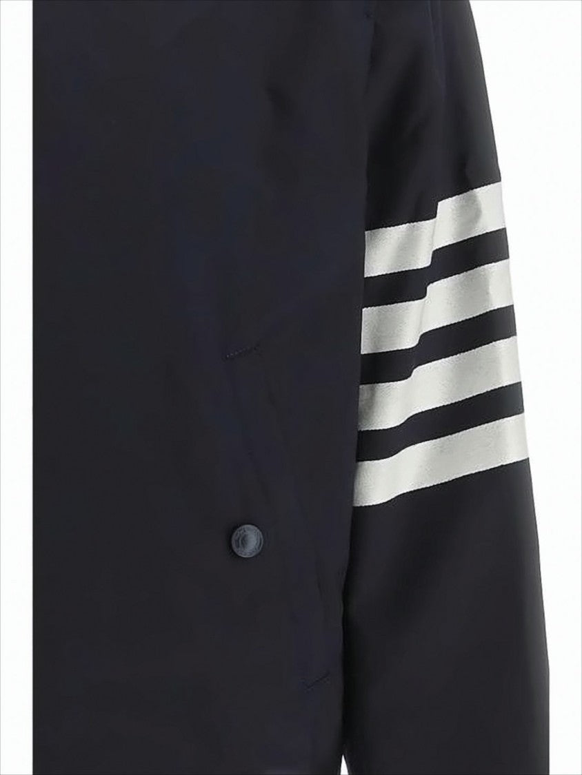 Thom Browne Cropped Bomber Jacket With Structured Finish