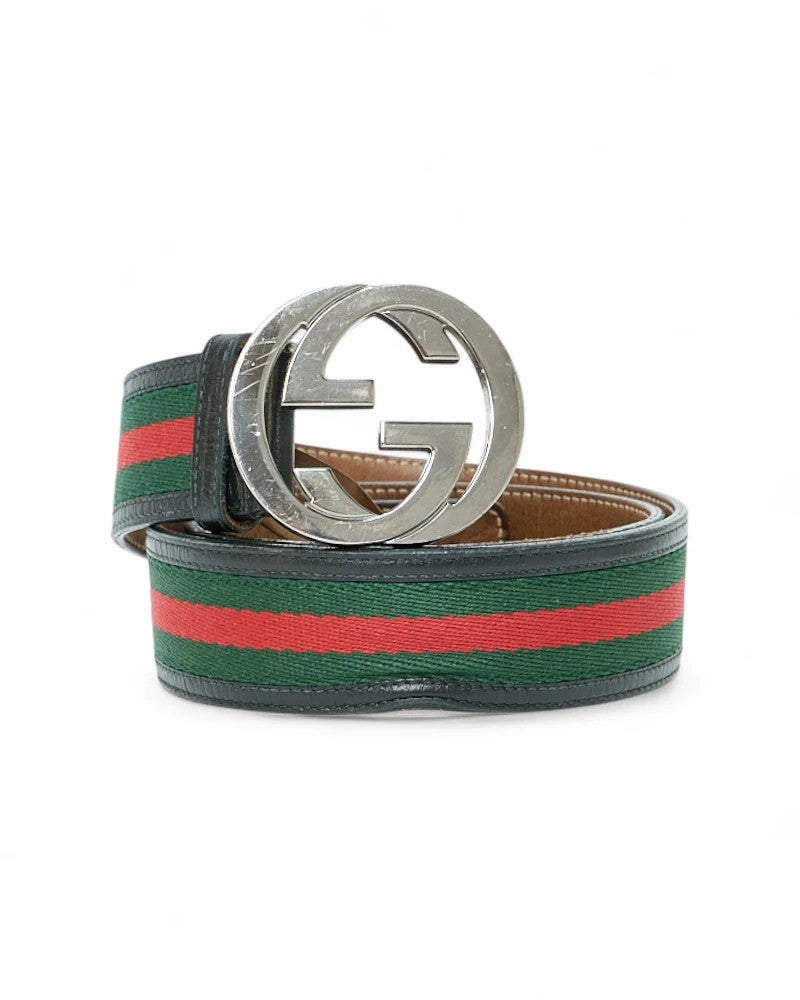 Gucci Interlocking Web Belt Black