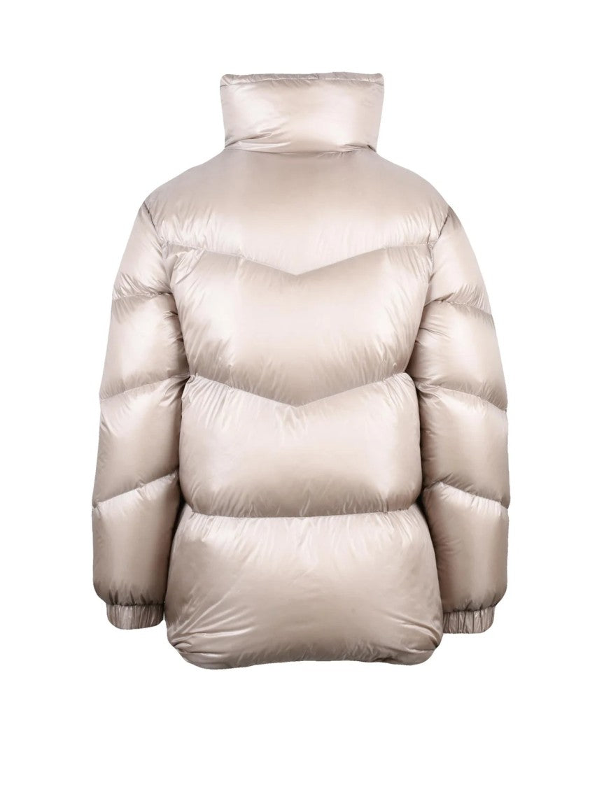 Woolrich Taupe Aliquippa Glossy Polyamide Down Jacket