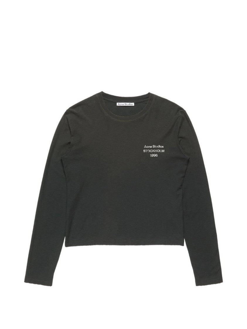 Acne Studios Organic Cotton Hemp Blend Cropped Long-Sleeve T-Shirt