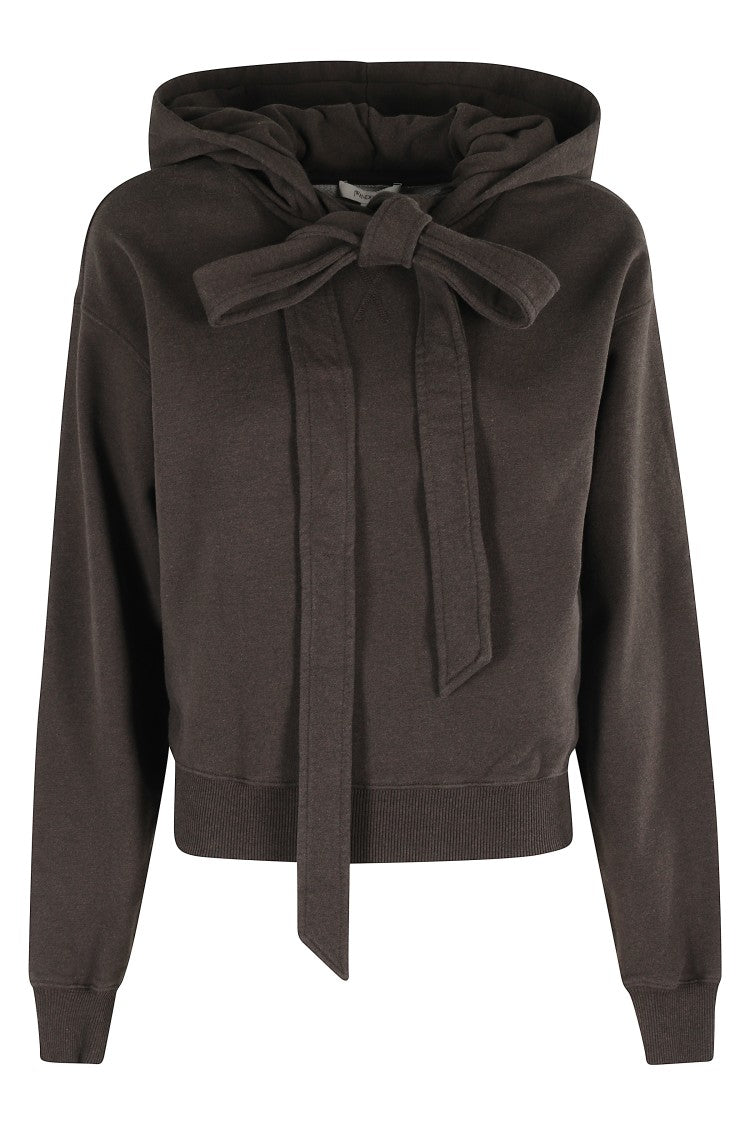 J. W. Anderson Cropped Brown Melange Hoodie