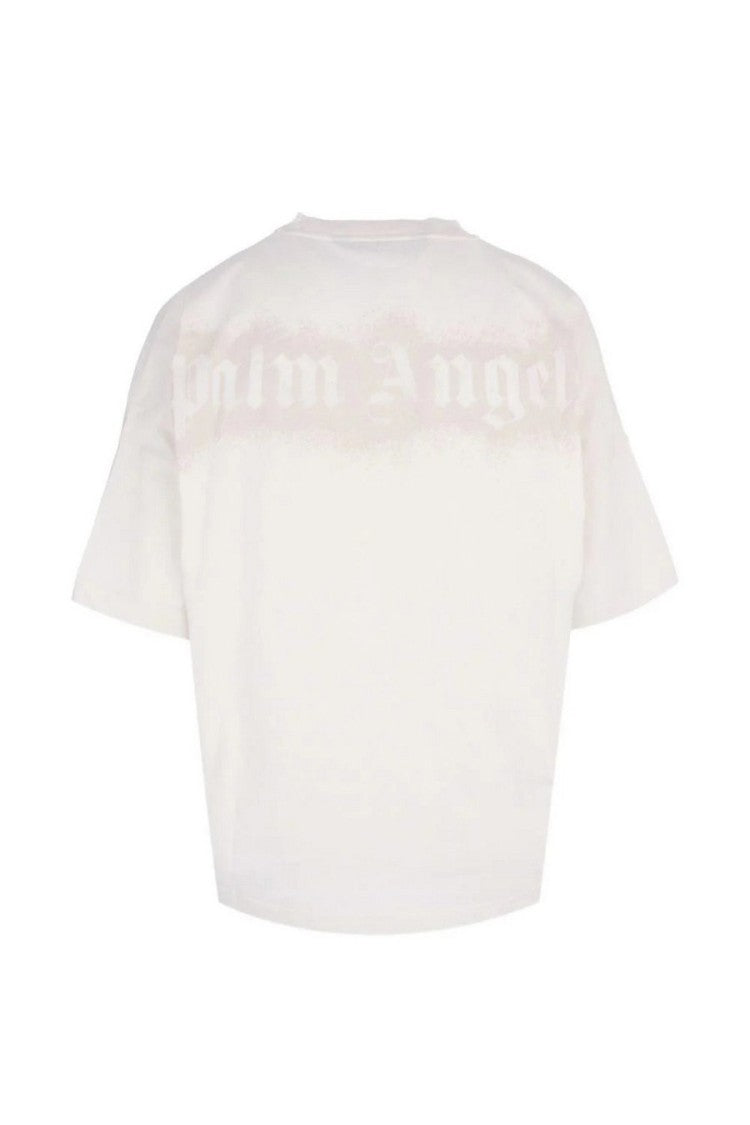 Palm Angels White Cotton Printed T-Shirt