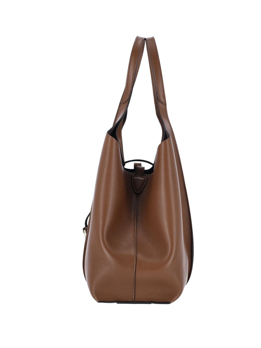 Tod's Brown T Timeless Leather Tote Bag