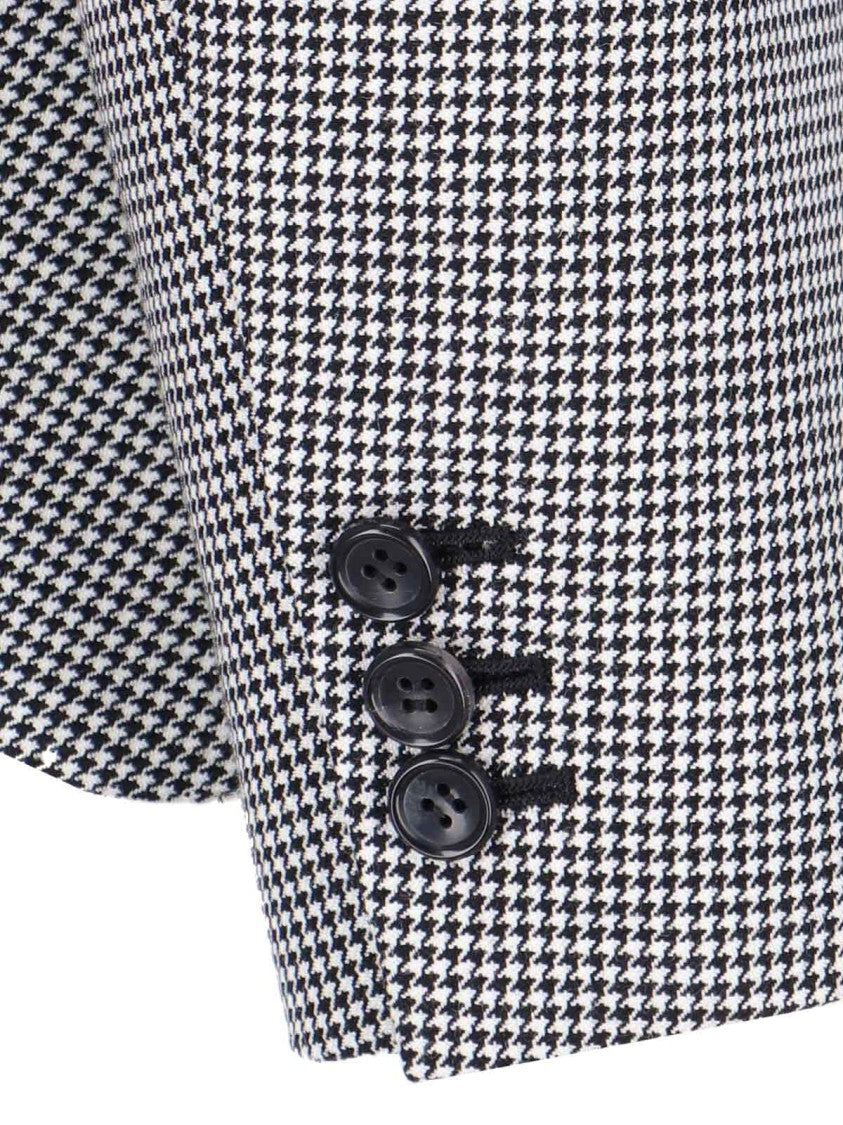 Comme Des Garçons Asymmetric Blazer – Black/White Houndstooth