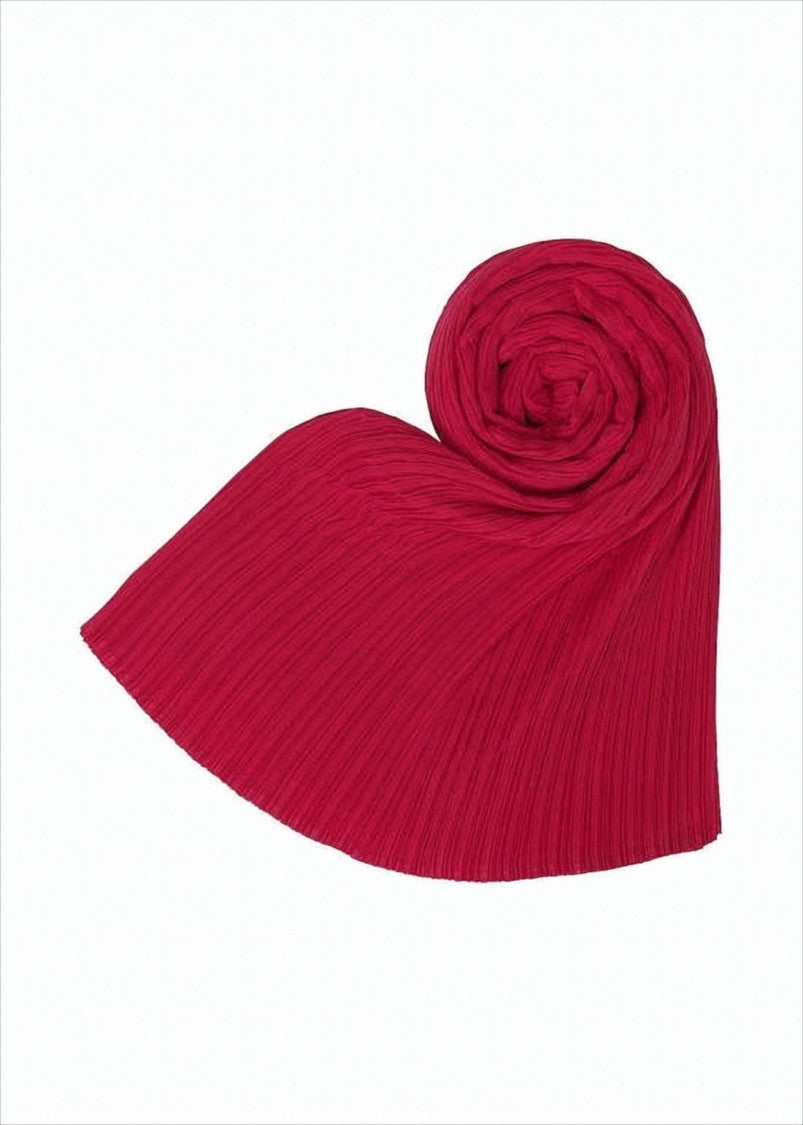 Pleats Please Lightweight Pleated Cape In Red