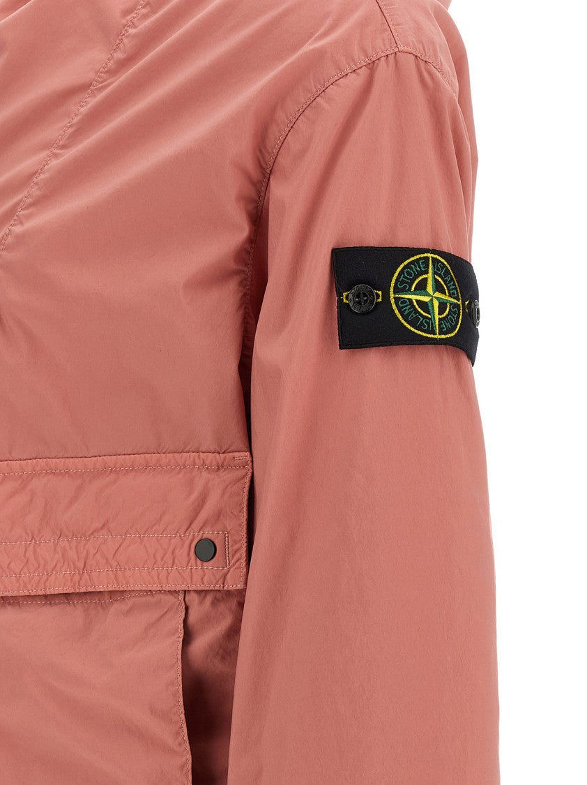 Stone Island Lightweight Canvas Jacket With Adjustable Hood
