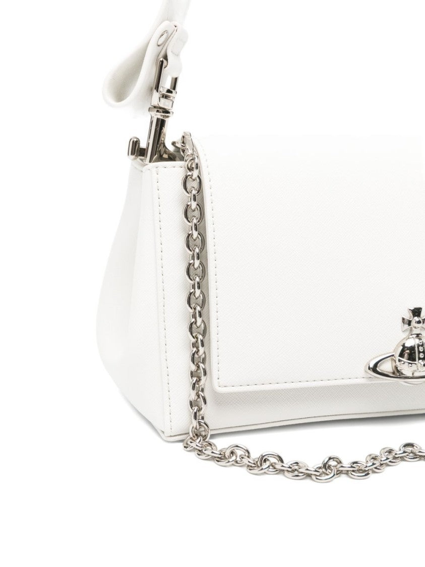 Vivienne Westwood Classic Minimalist Grained Leather Top Bag
