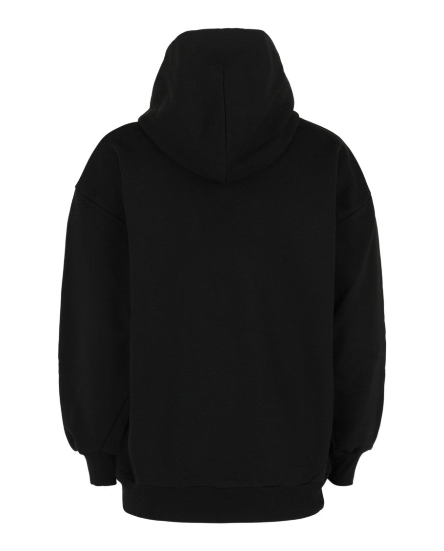 Balenciaga Novelty Graphic Zip-Up Hoodie With Silver Hardware
