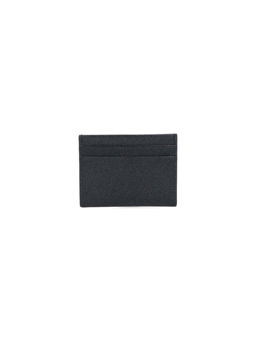 Dolce & Gabbana Textured Black Calf Leather Cardholder