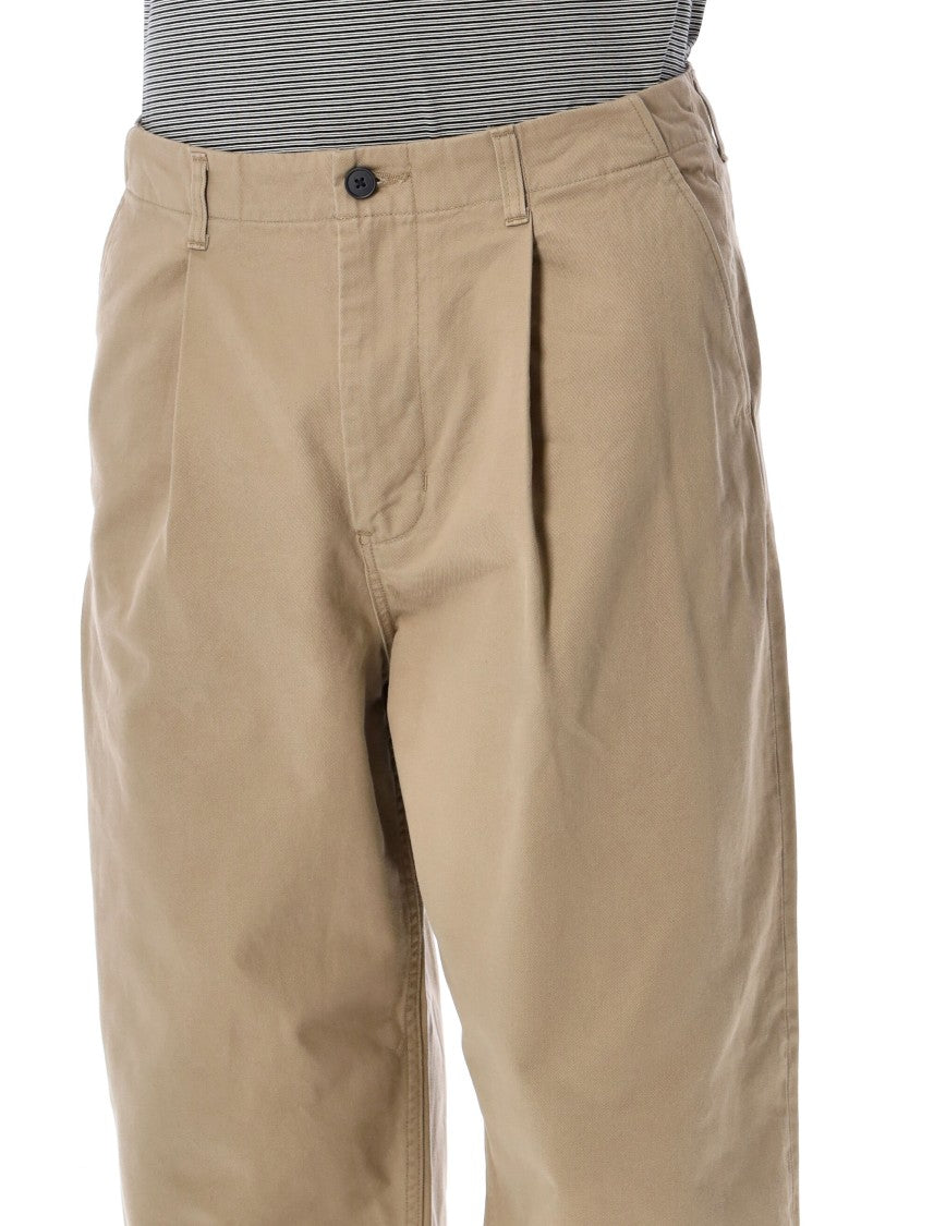 Still By Hand Pleated Chinos With Relaxed Silhouette And Classic Waistband