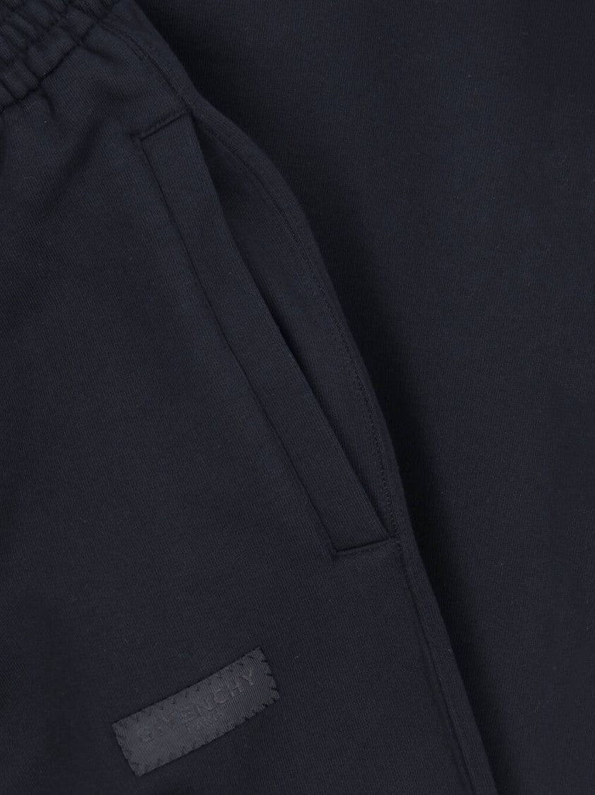 Givenchy Black Elastic Waist Cotton Sweatpants