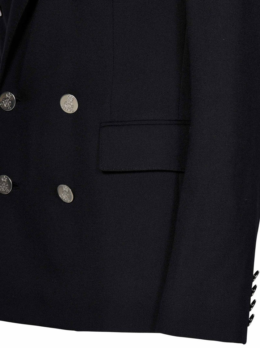 Polo Ralph Lauren Black Cashmere Double-Breasted Blazer