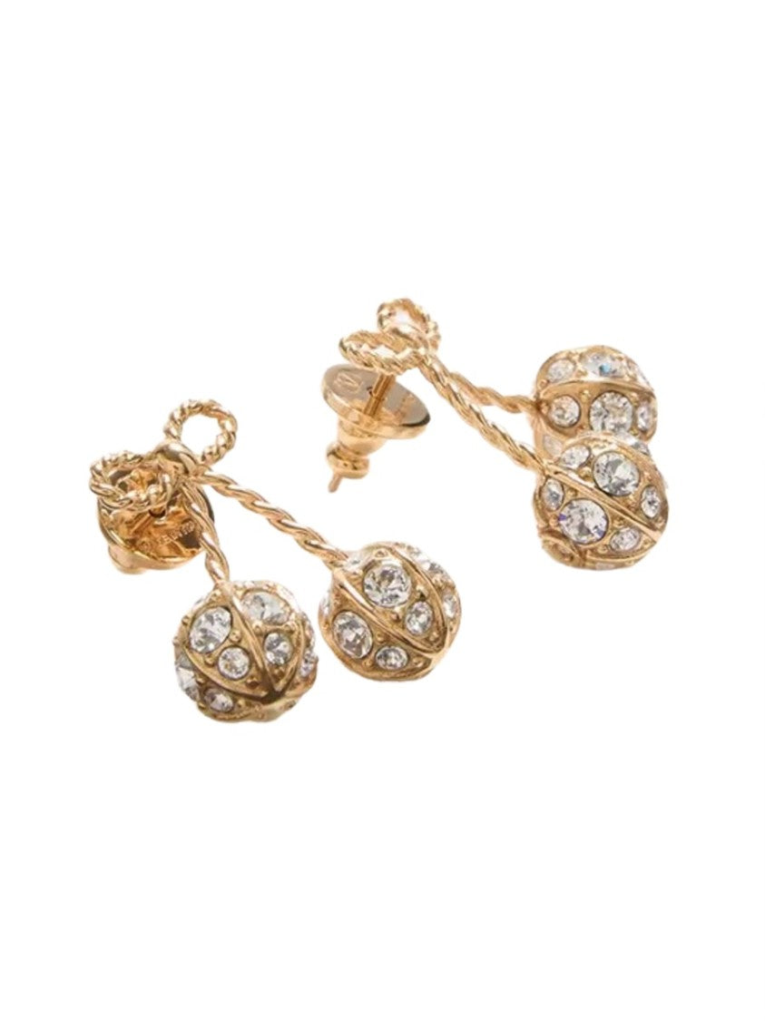 Valentino Garavani Cherryfic Rhinestone Bronze Earrings